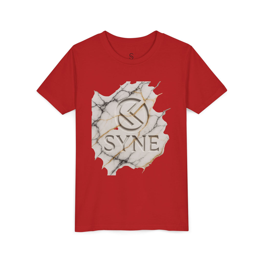 Youth Tee - Marble Gold SYNE Logo Graphic Shirt