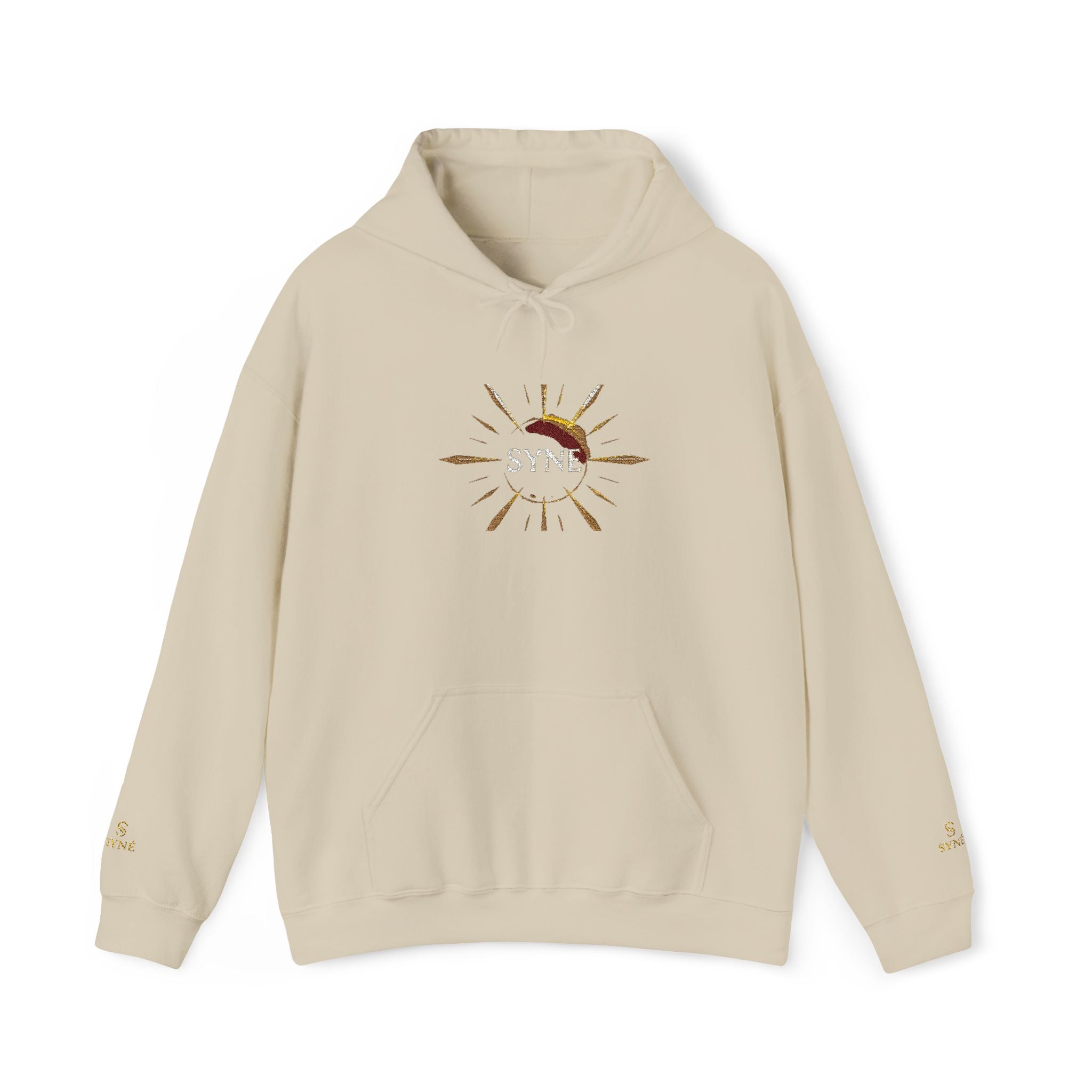 Sunflower Moon Graphic Hoodie — Boho Floral Celestial Sweatshirt