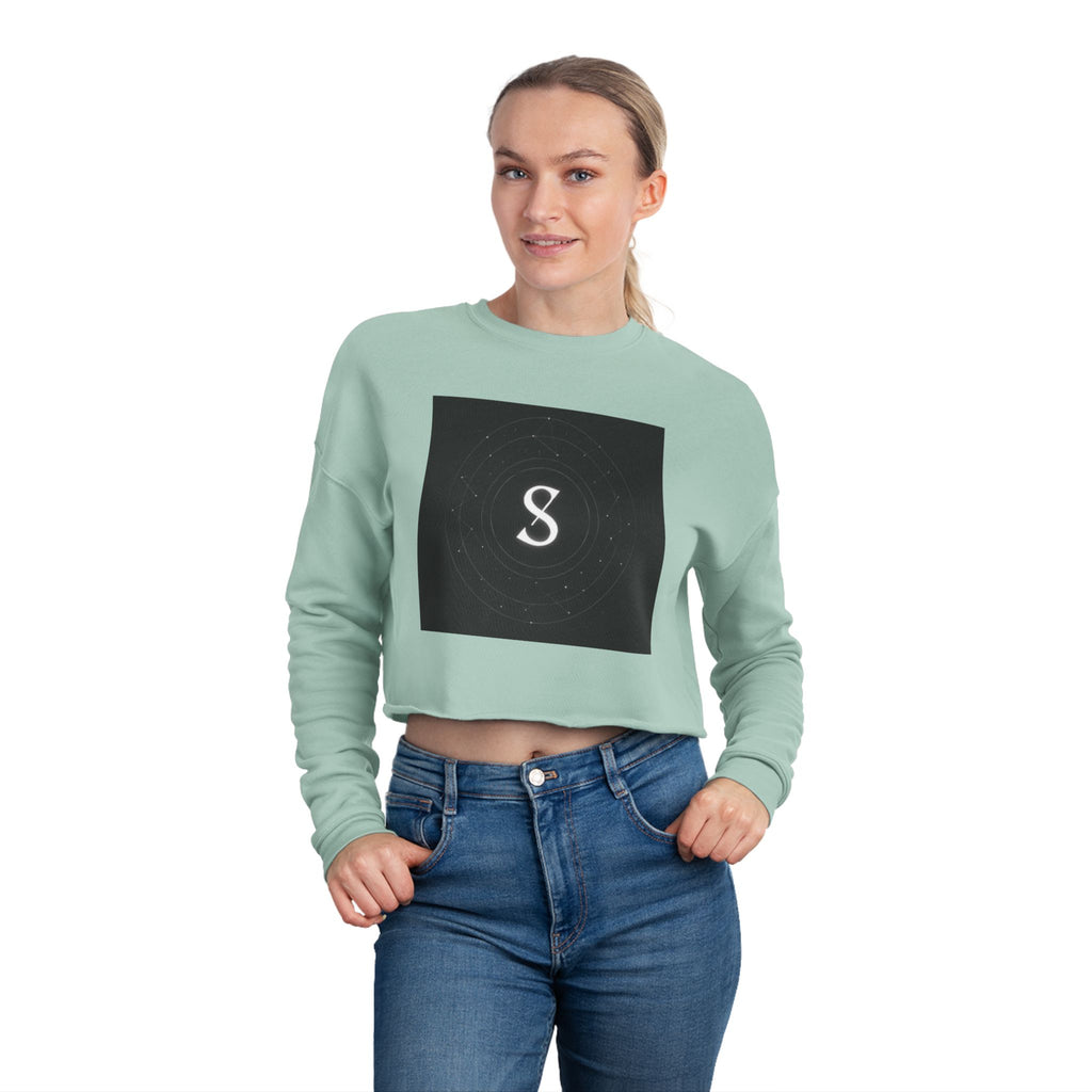 Cropped Sweatshirt — Minimal Monogram 'S' Graphic