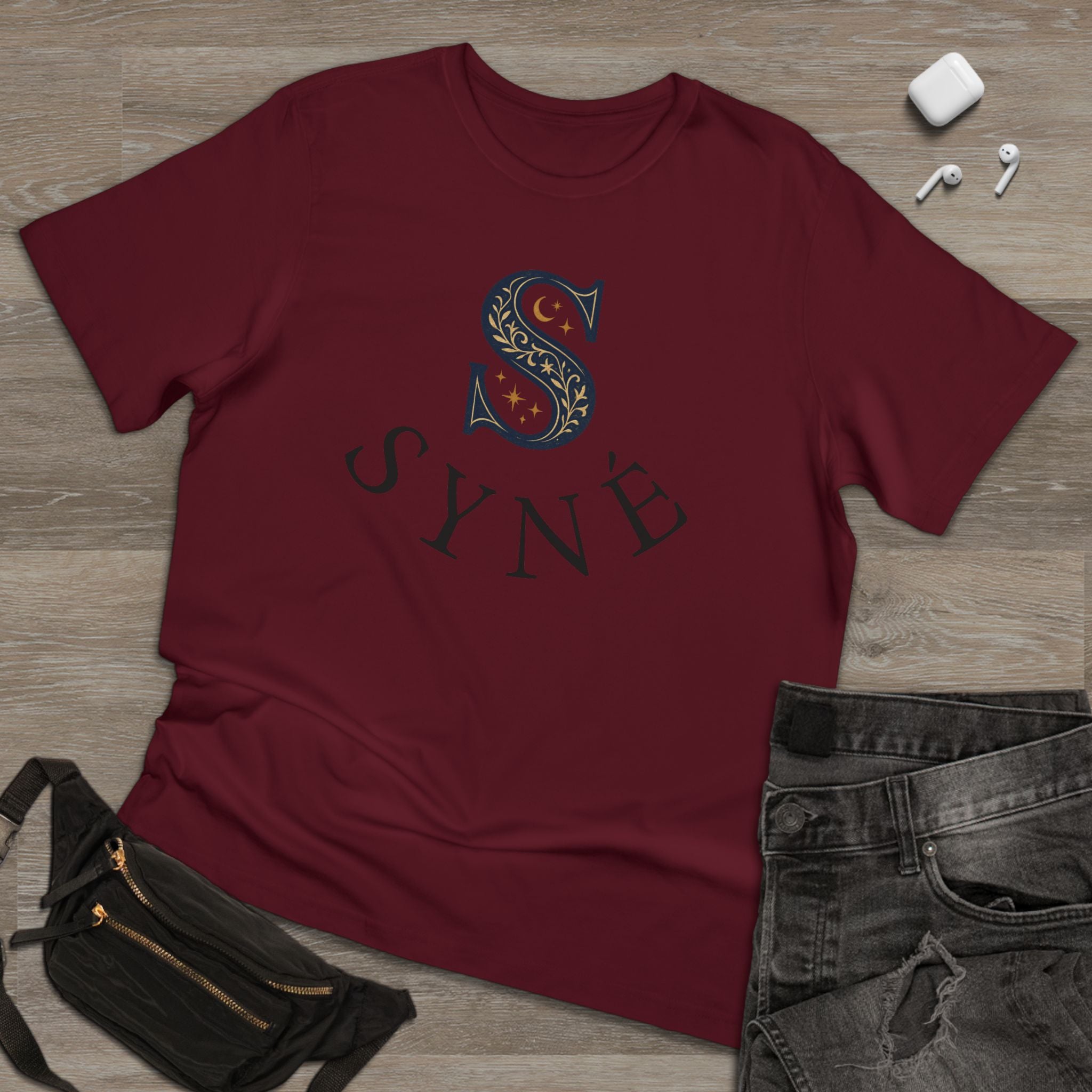 Syne Monogram T-Shirt — 'SYNE' Floral S Design, Balance Motion Purity Back Print