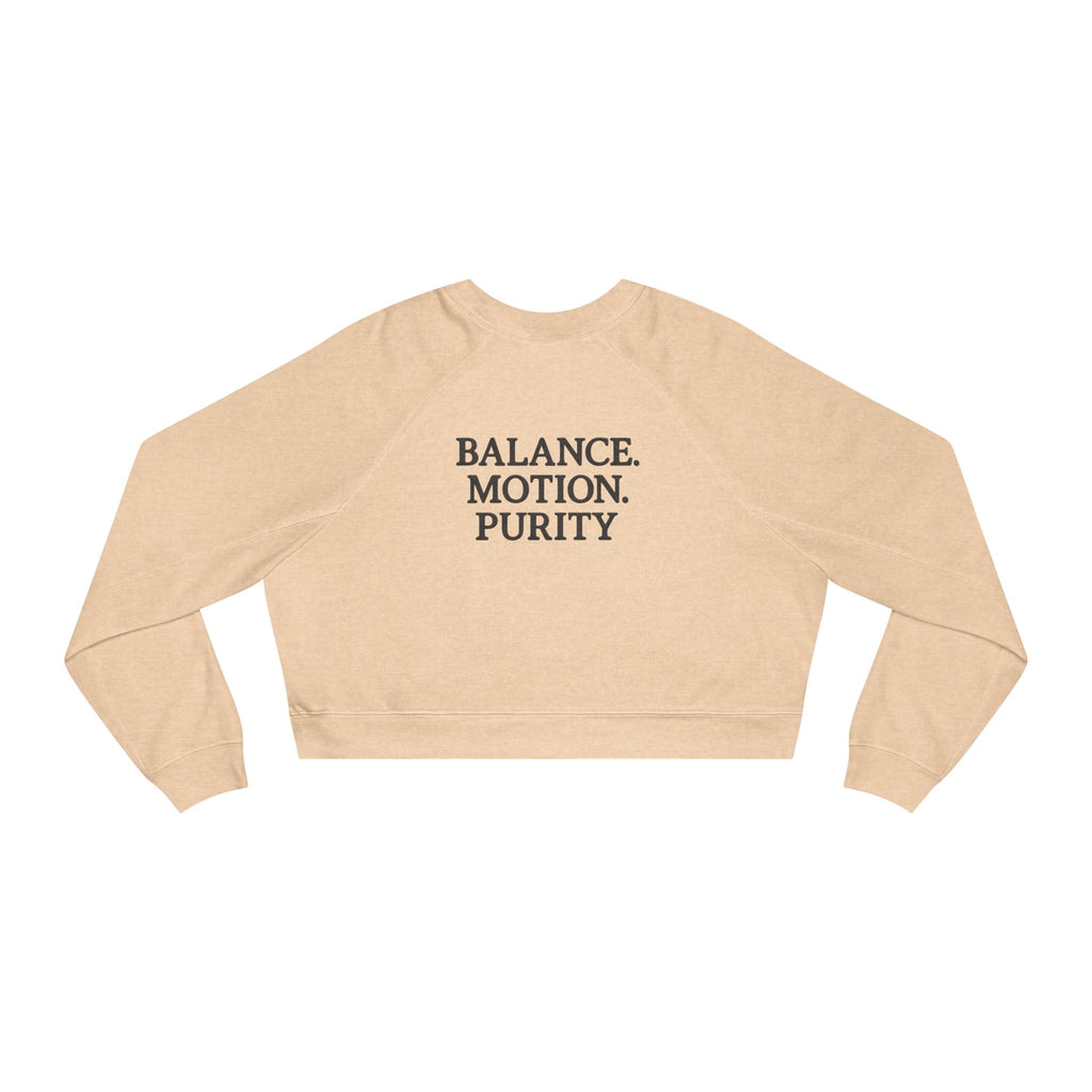 Cropped Pullover — SYNÉ 'Balance. Motion. Purity' Women's Fleece