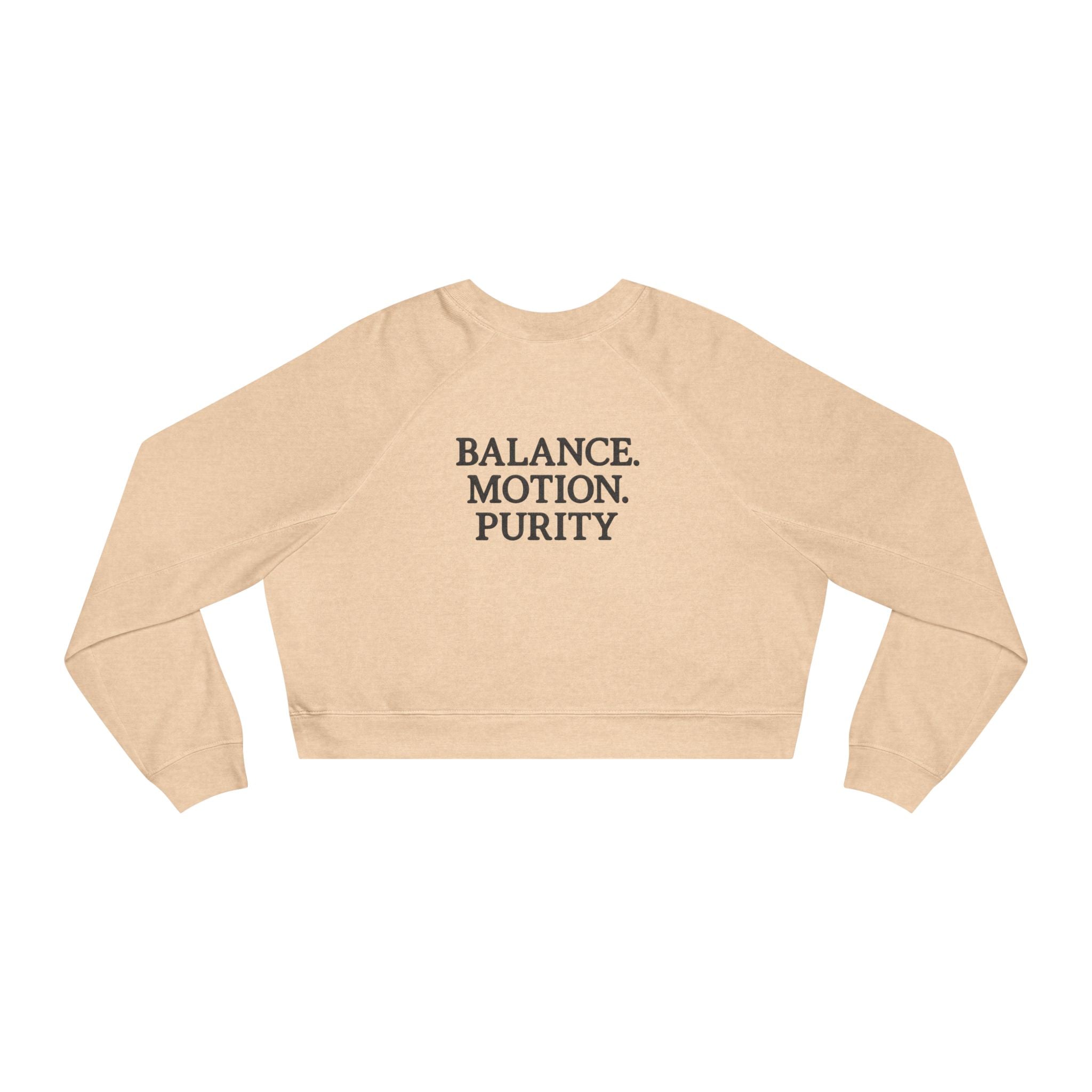 Cropped Pullover — SYNÉ 'Balance. Motion. Purity' Women's Fleece