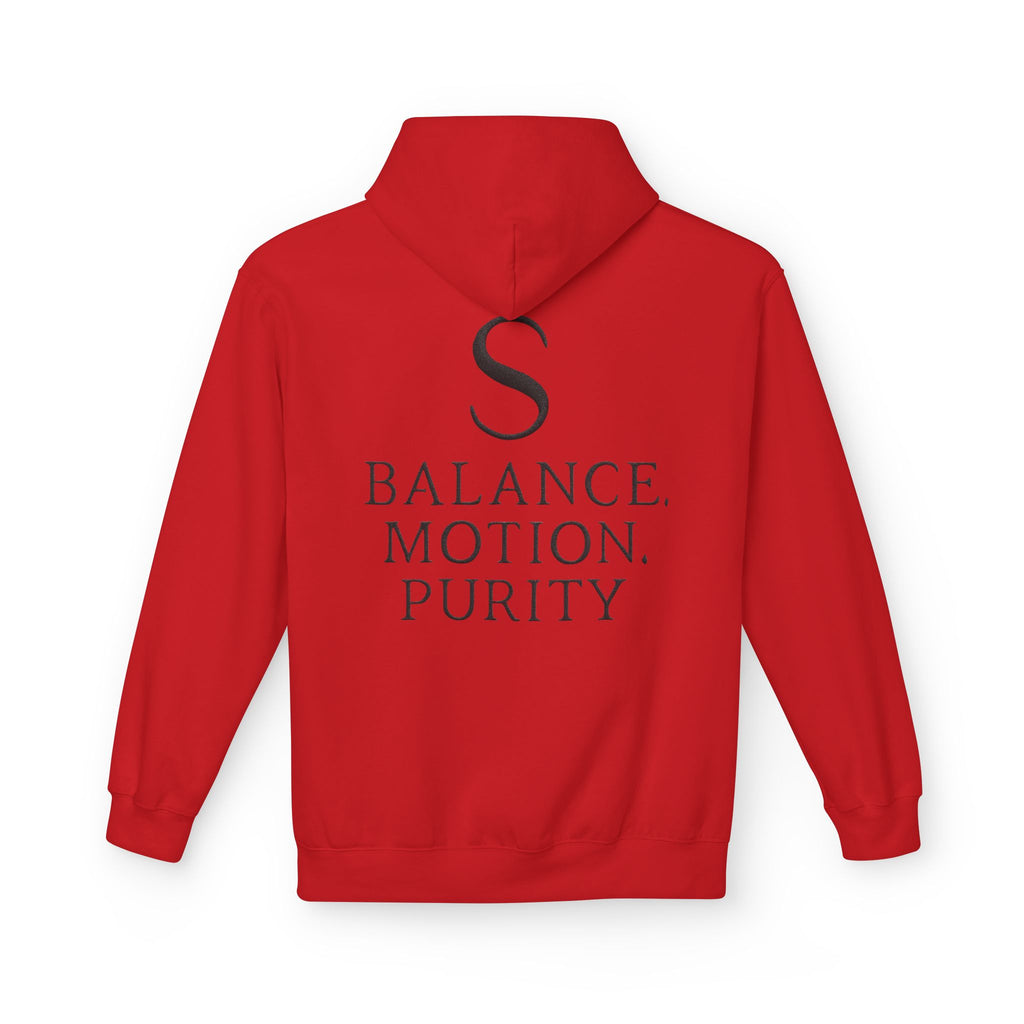 Balance Motion Purity Hoodie — Minimalist Symbol Sweatshirt