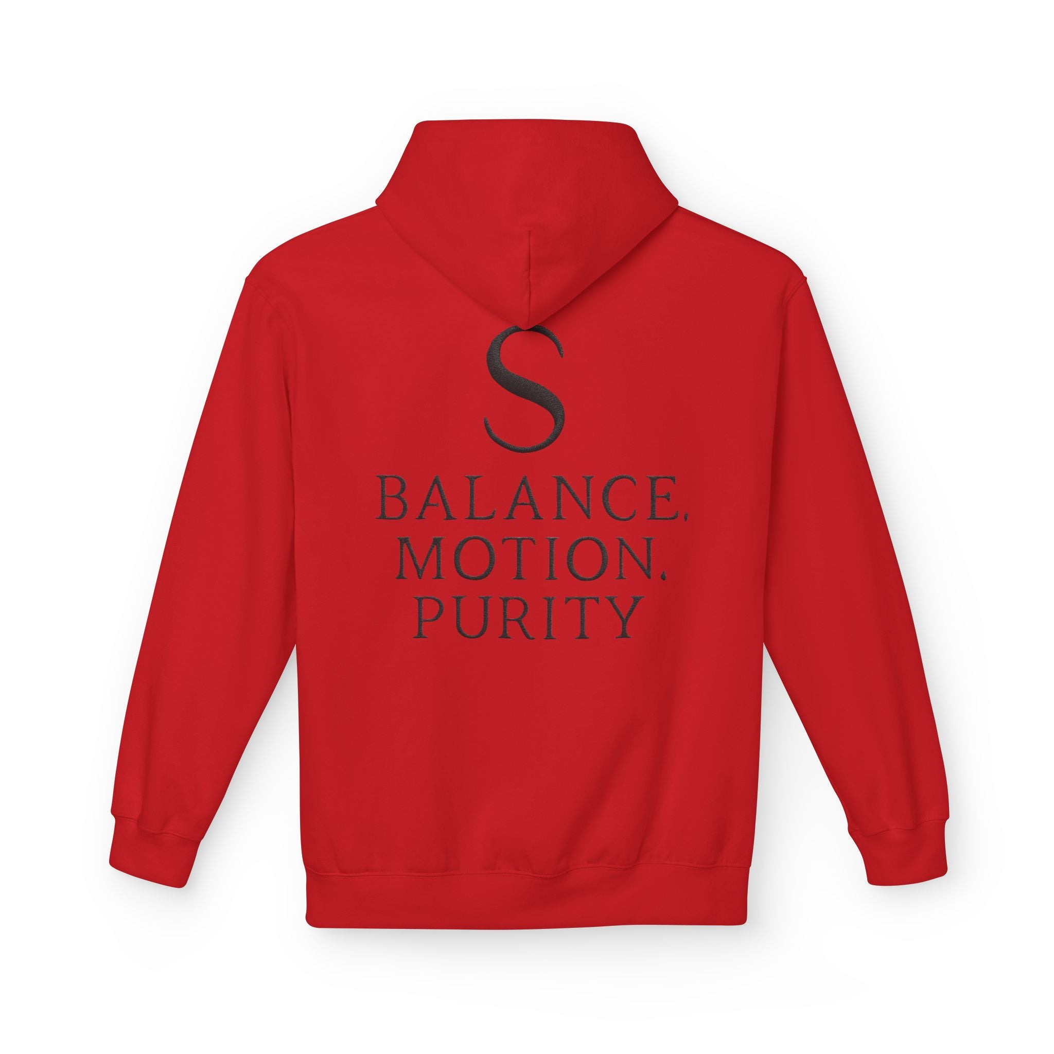 Balance Motion Purity Hoodie — Minimalist Symbol Sweatshirt