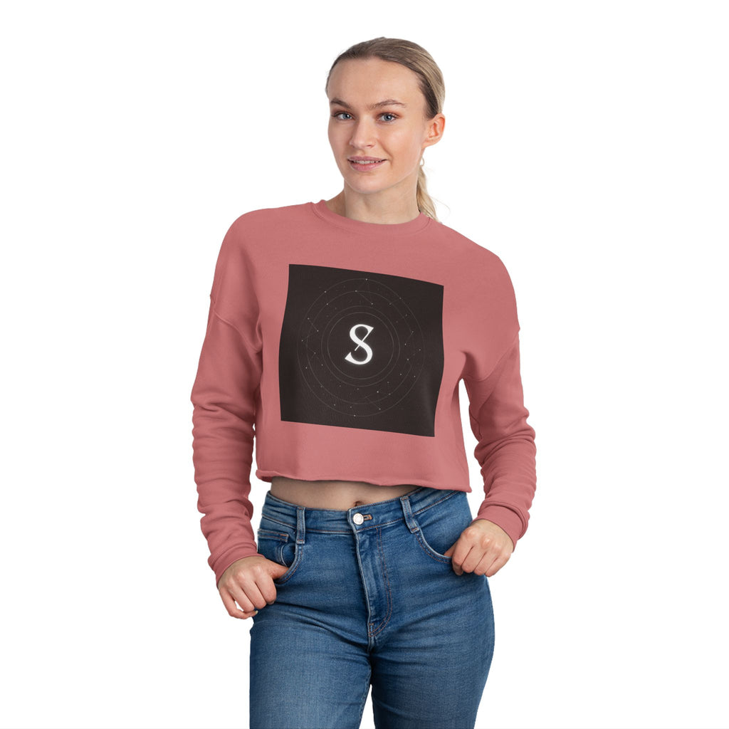 Cropped Sweatshirt — Minimal Monogram 'S' Graphic