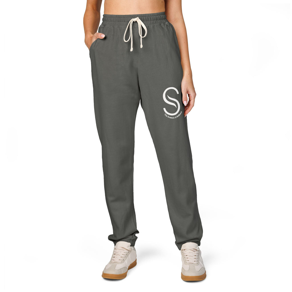 Embroidered 'S' Charcoal Fleece Sweatpants