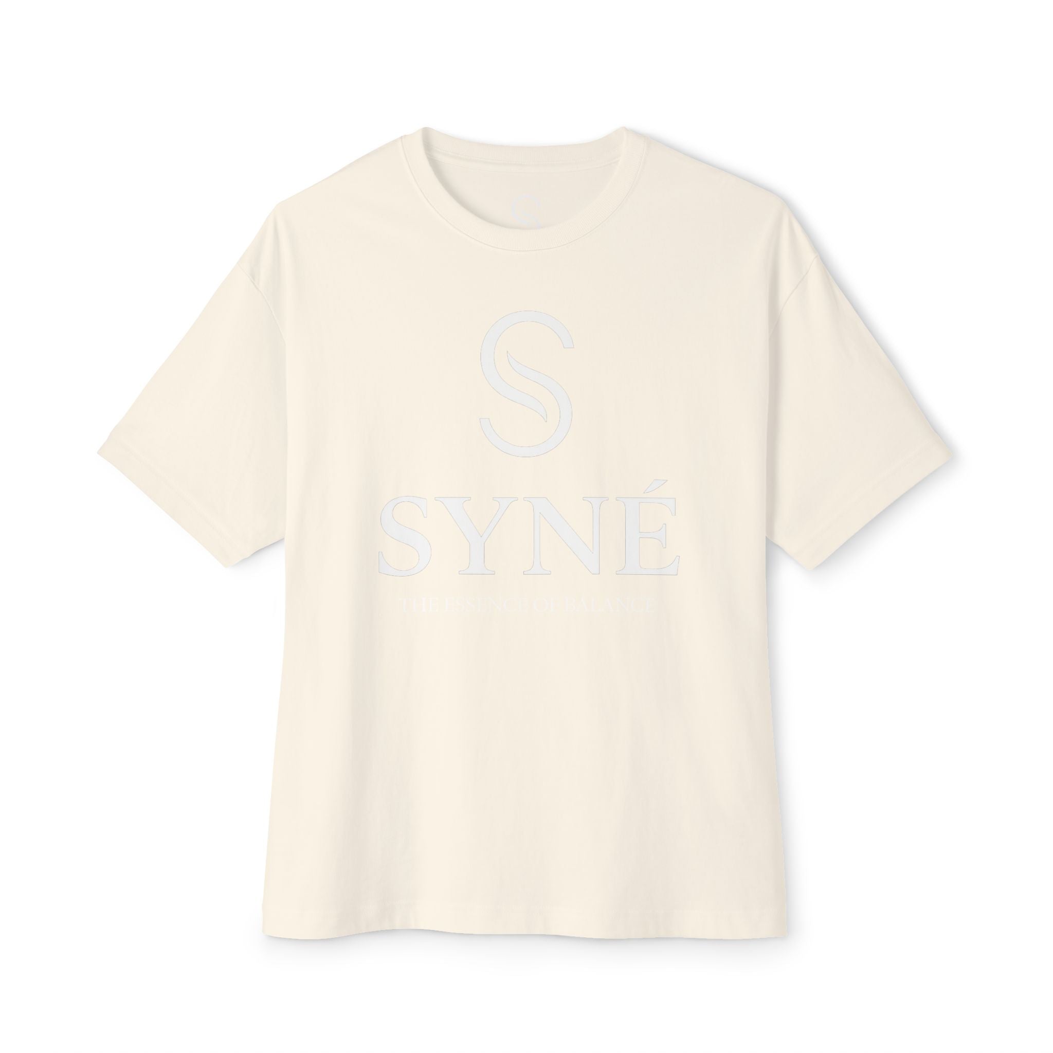 SYNE Minimal Logo Tee | Pink boxy t-shirt
