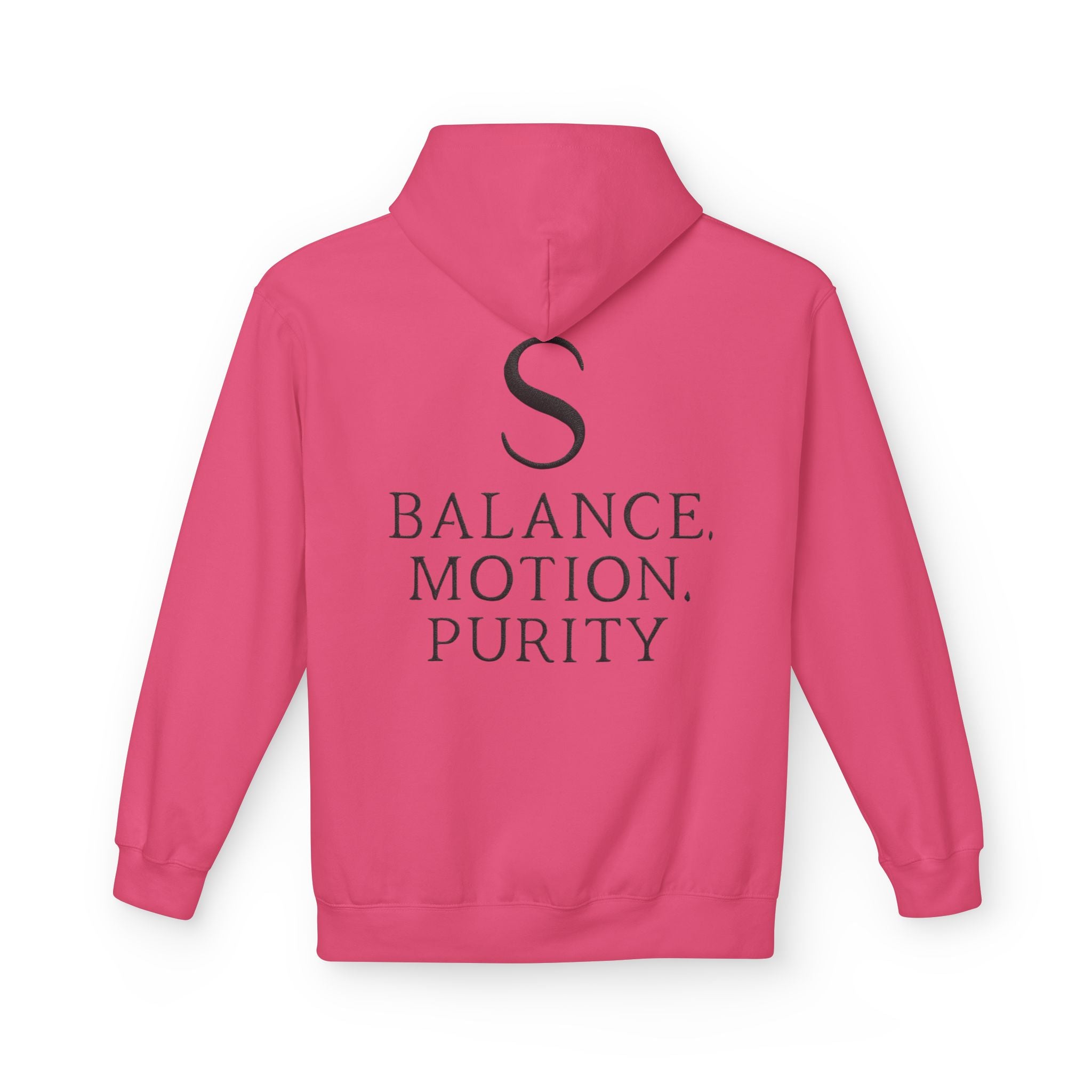 Balance Motion Purity Hoodie — Minimalist Symbol Sweatshirt