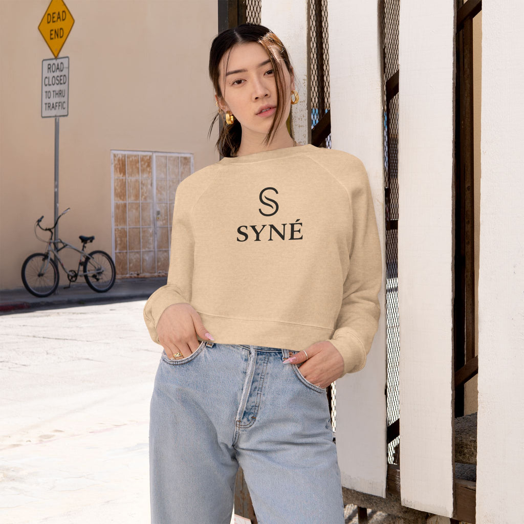Cropped Pullover — SYNÉ 'Balance. Motion. Purity' Women's Fleece