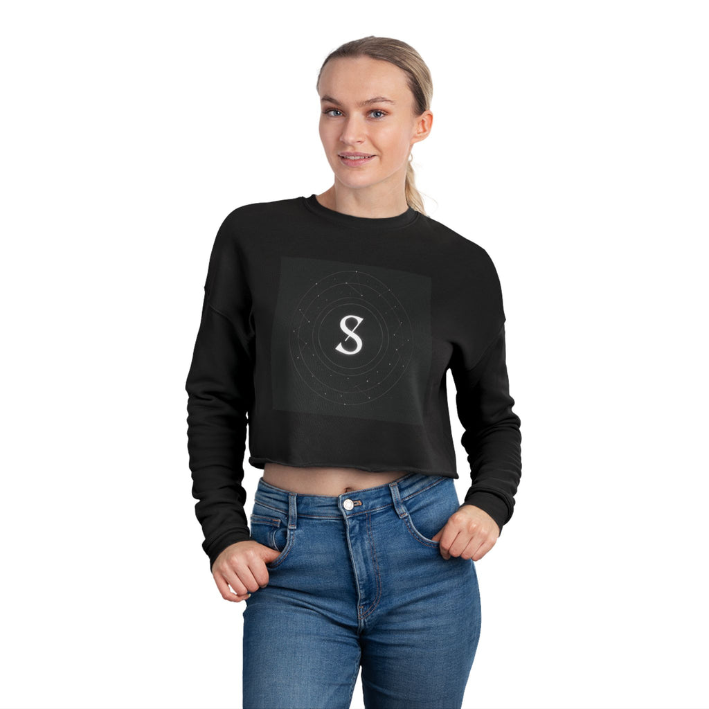 Cropped Sweatshirt — Minimal Monogram 'S' Graphic