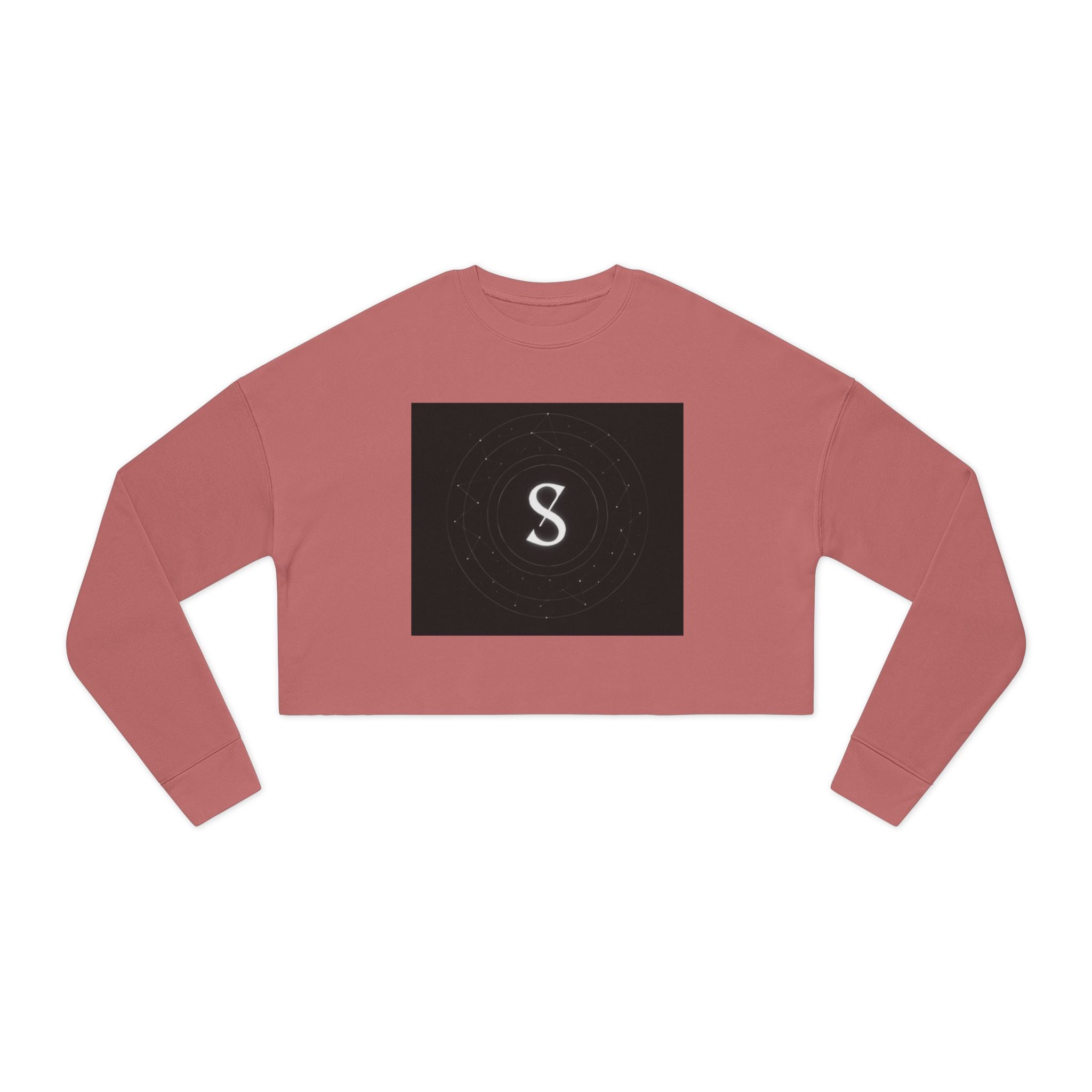 Cropped Sweatshirt — Minimal Monogram 'S' Graphic