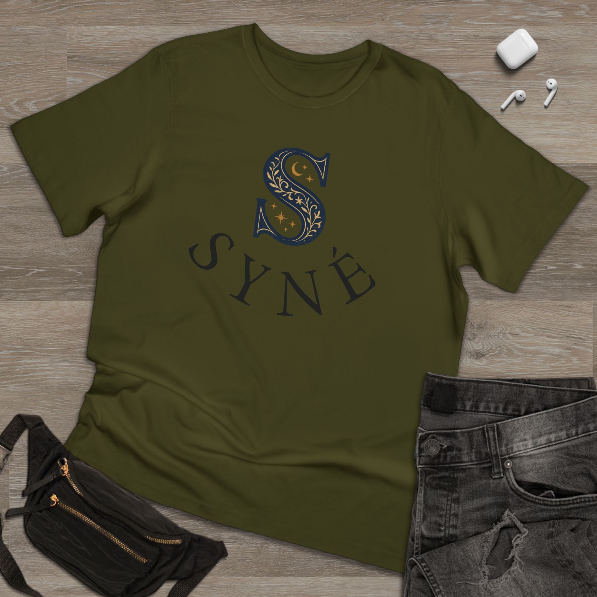 Syne Monogram T-Shirt — 'SYNE' Floral S Design, Balance Motion Purity Back Print