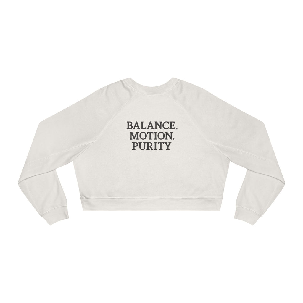 Cropped Pullover — SYNÉ 'Balance. Motion. Purity' Women's Fleece