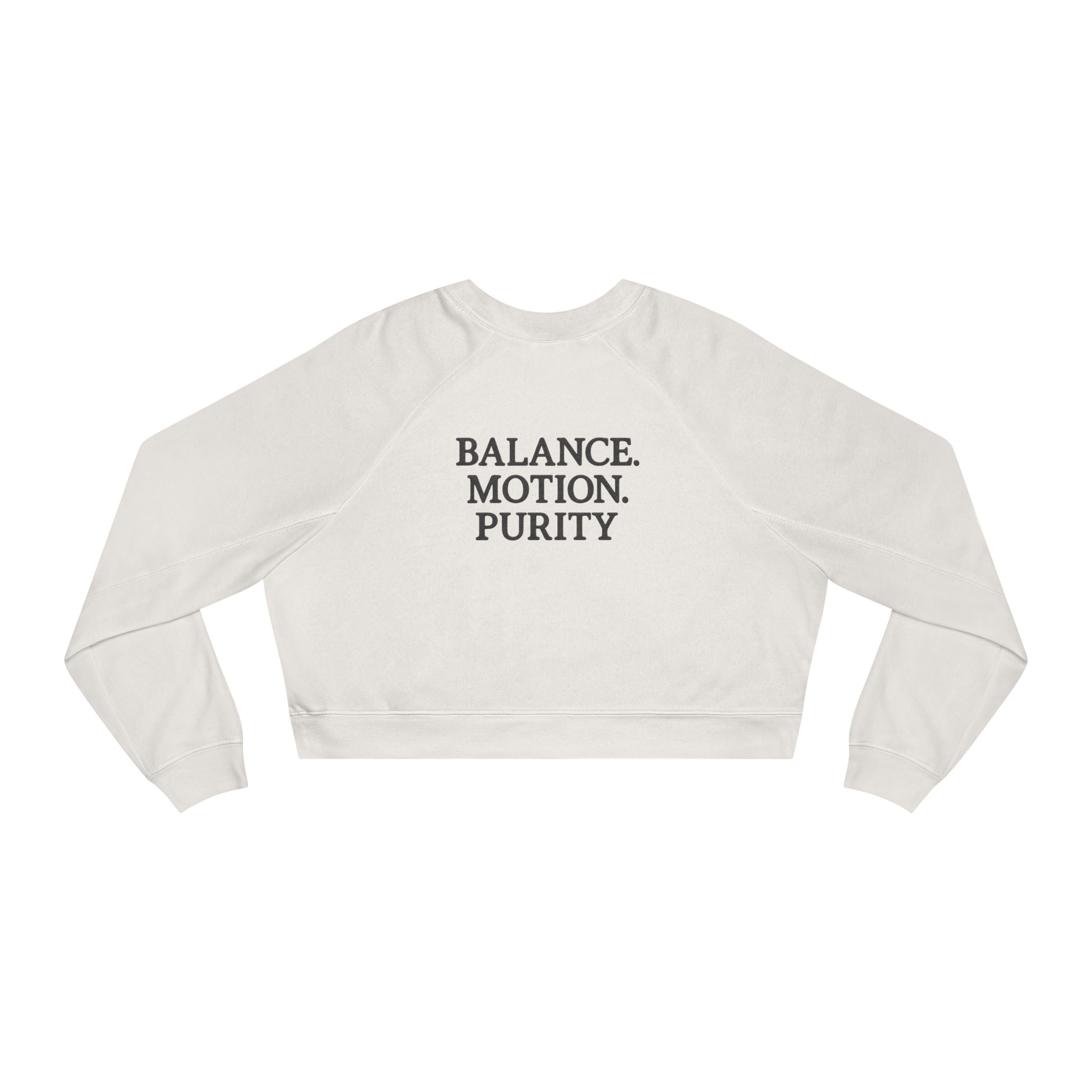 Cropped Pullover — SYNÉ 'Balance. Motion. Purity' Women's Fleece