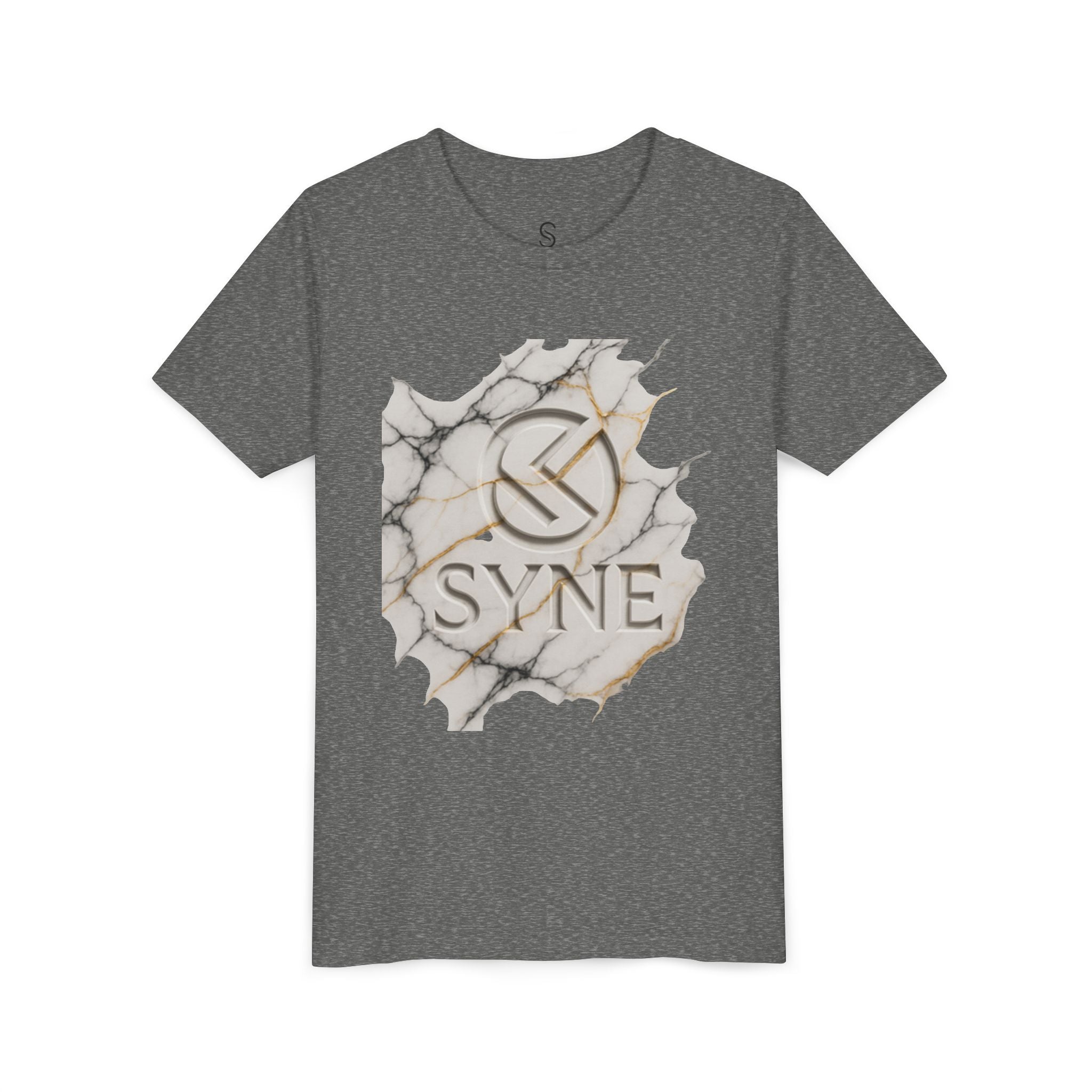 Youth Tee - Marble Gold SYNE Logo Graphic Shirt