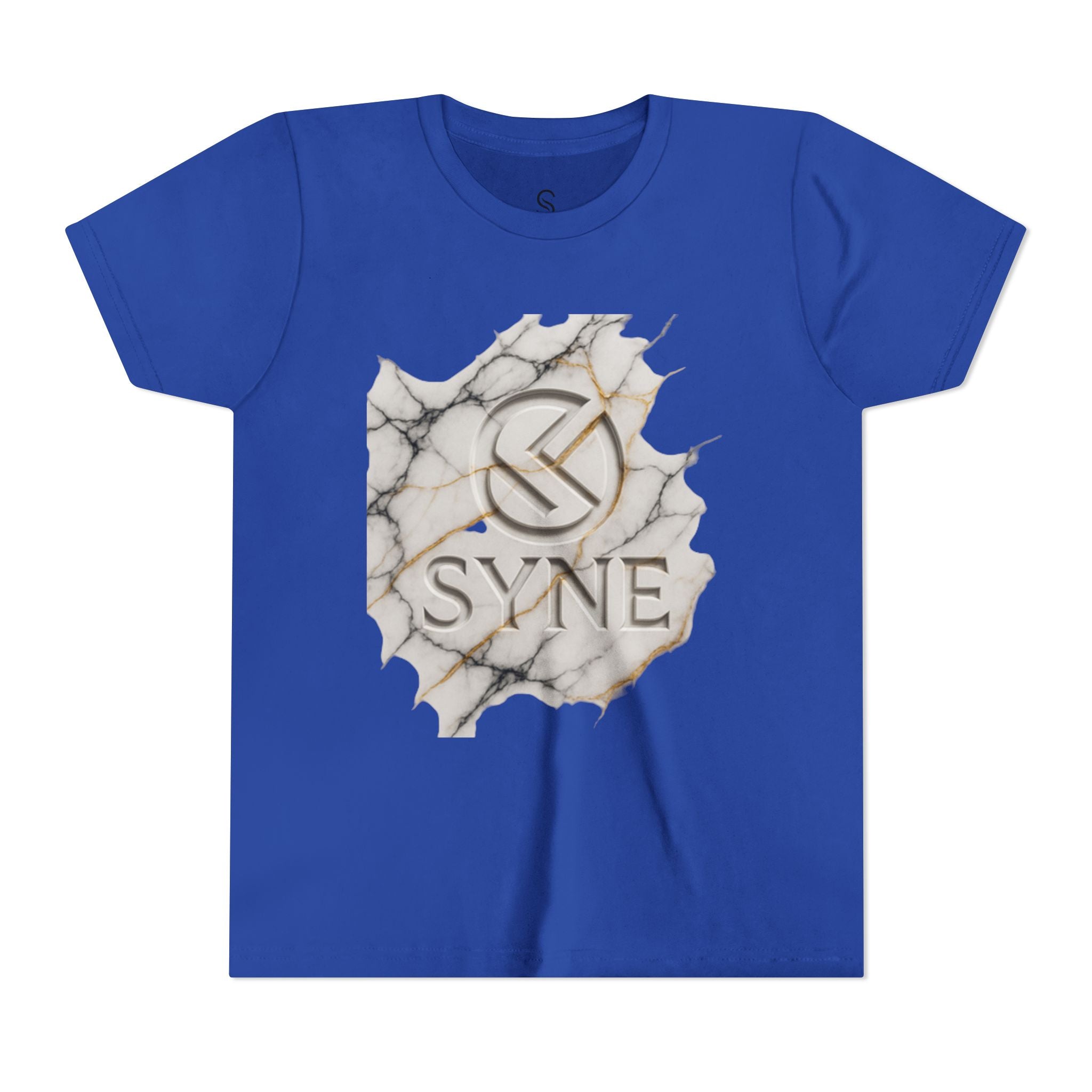 Youth Tee - Marble Gold SYNE Logo Graphic Shirt