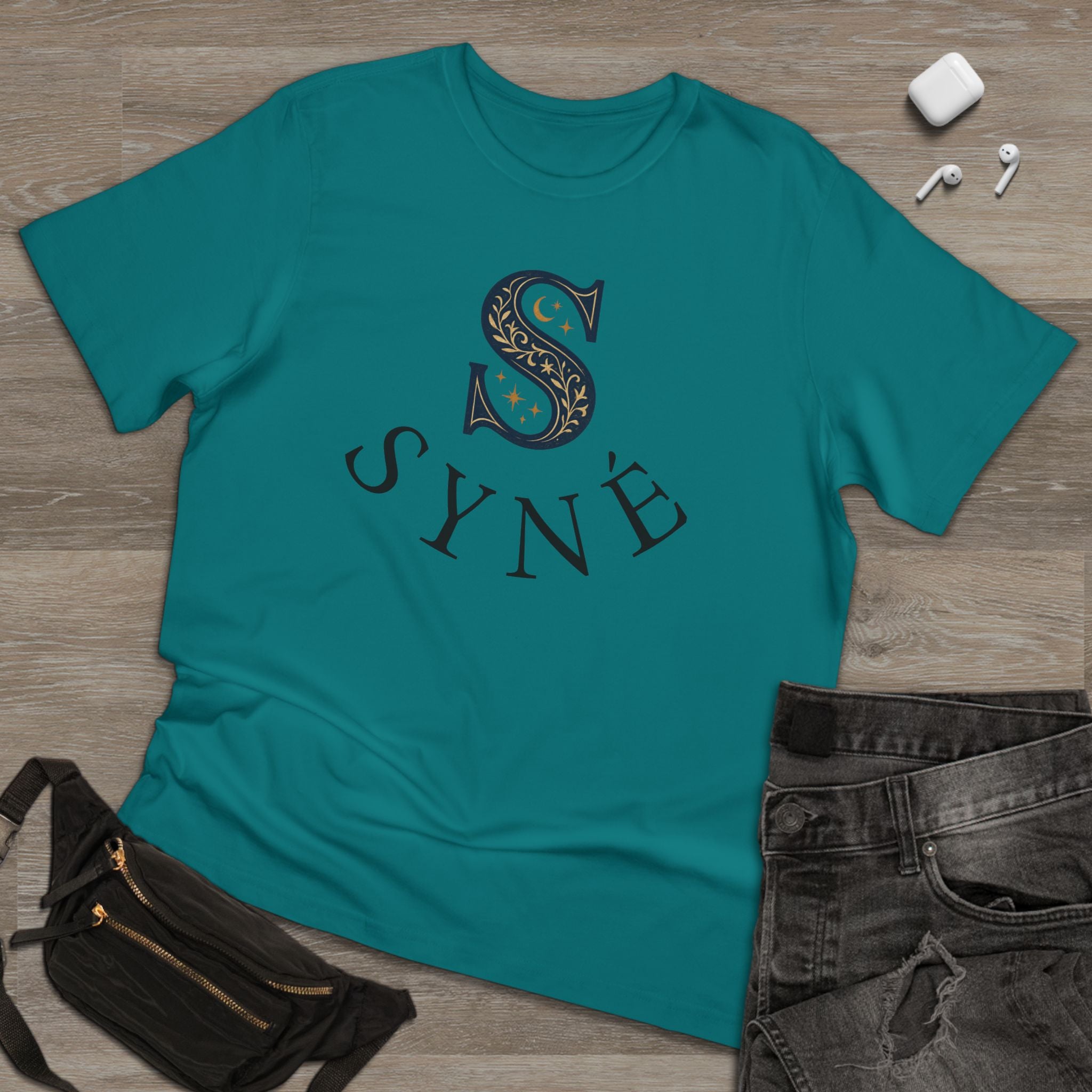Syne Monogram T-Shirt — 'SYNE' Floral S Design, Balance Motion Purity Back Print