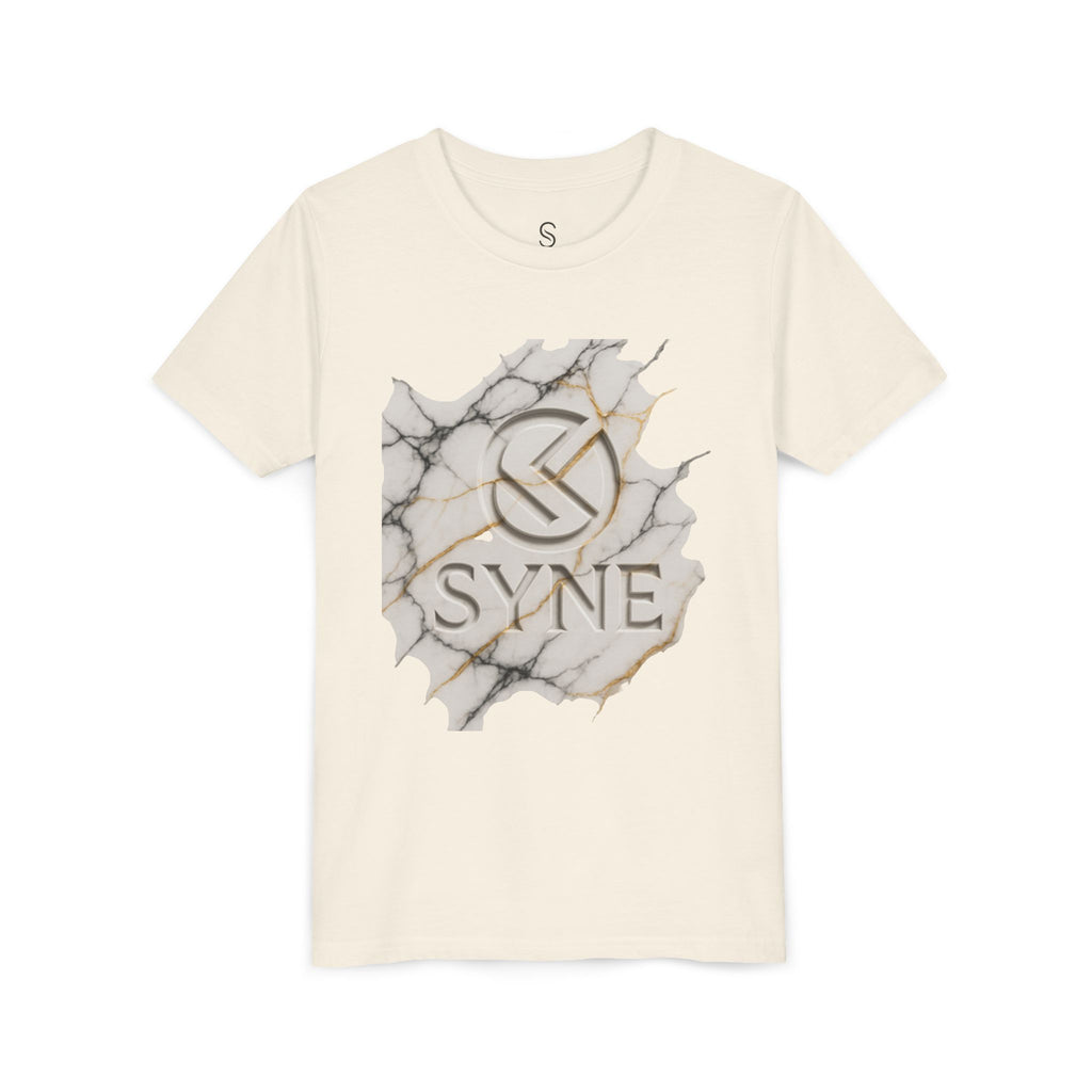 Youth Tee - Marble Gold SYNE Logo Graphic Shirt