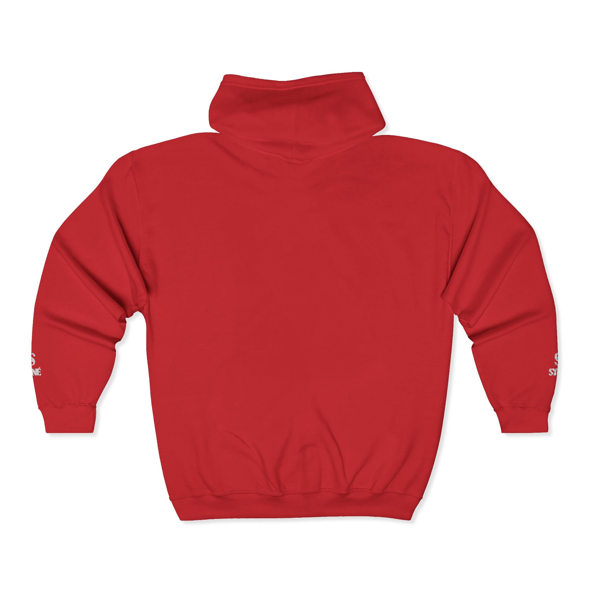 Monogram 'S' Full-Zip Hoodie — Personalized Minimalist Maroon Sweatshirt