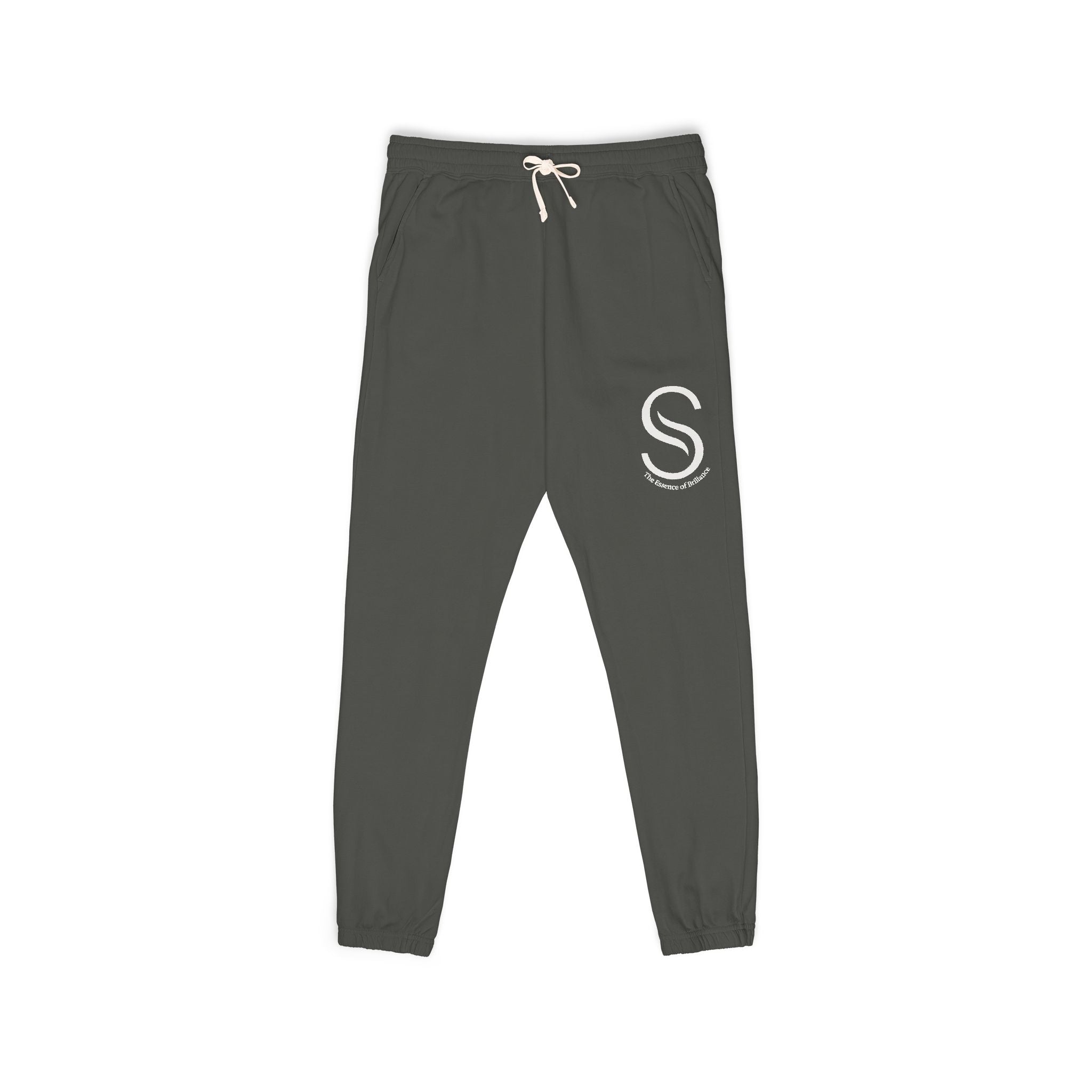 Embroidered 'S' Charcoal Fleece Sweatpants