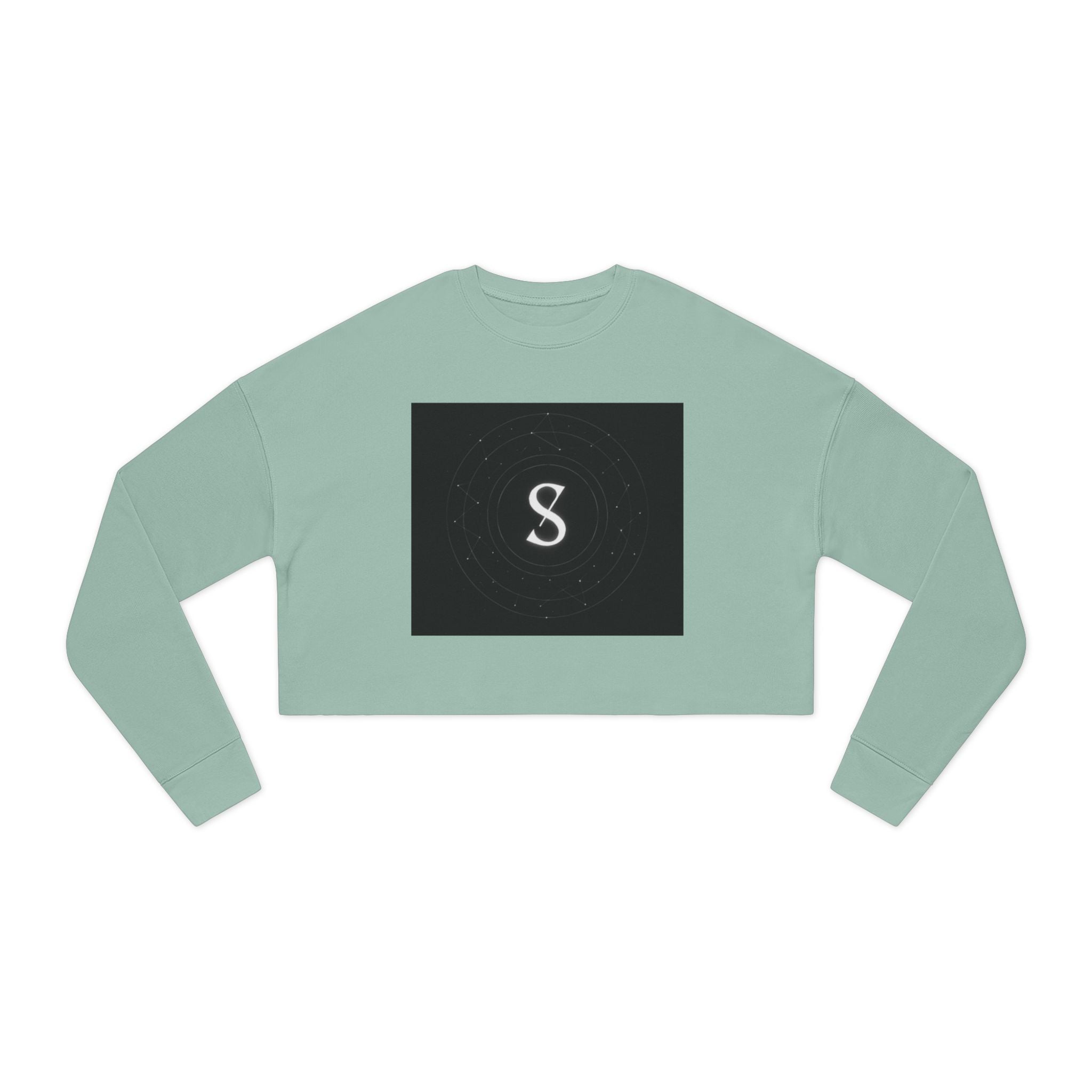 Cropped Sweatshirt — Minimal Monogram 'S' Graphic