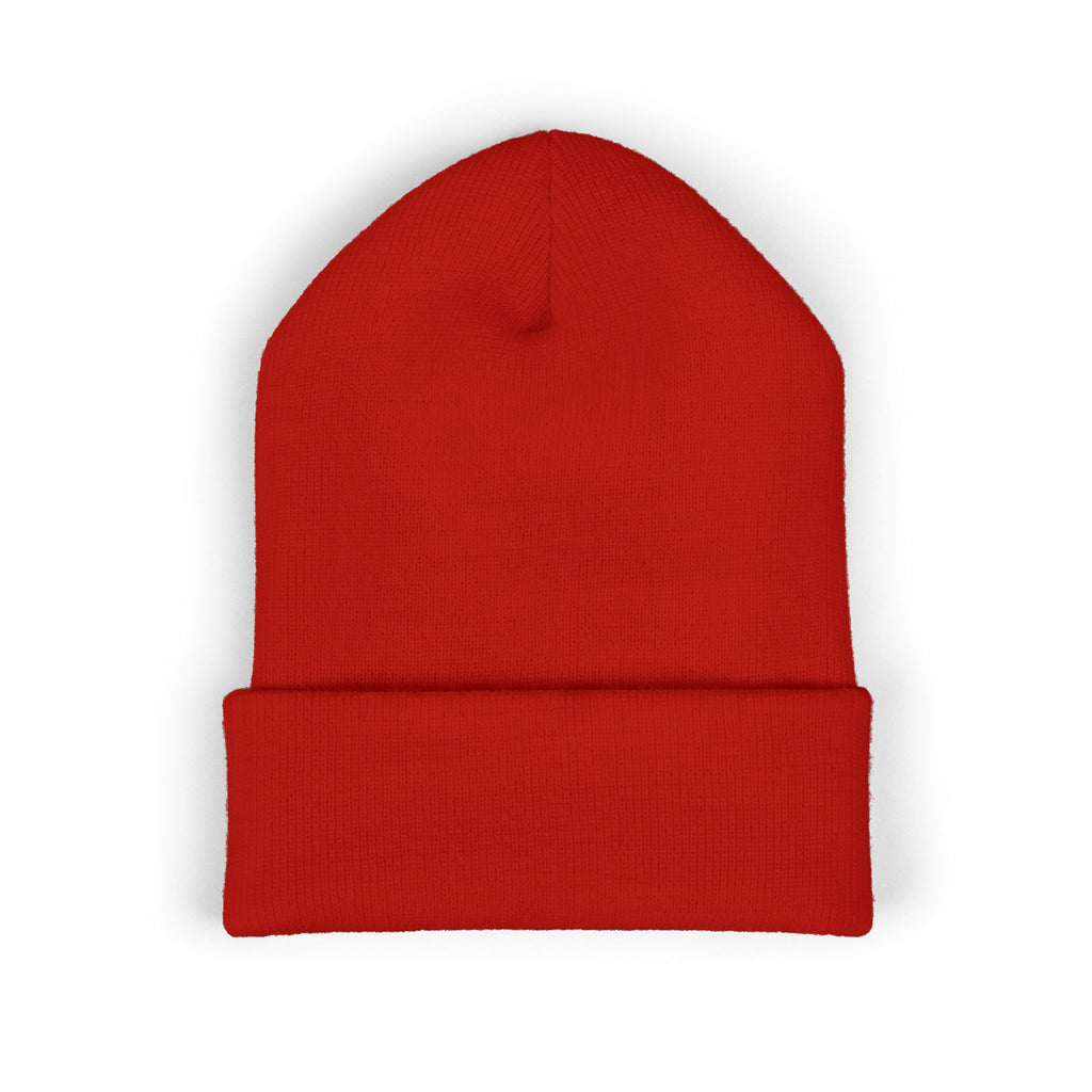 Embroidered 'SYNE' Classic Cuffed Beanie — Minimal Logo Knit Hat