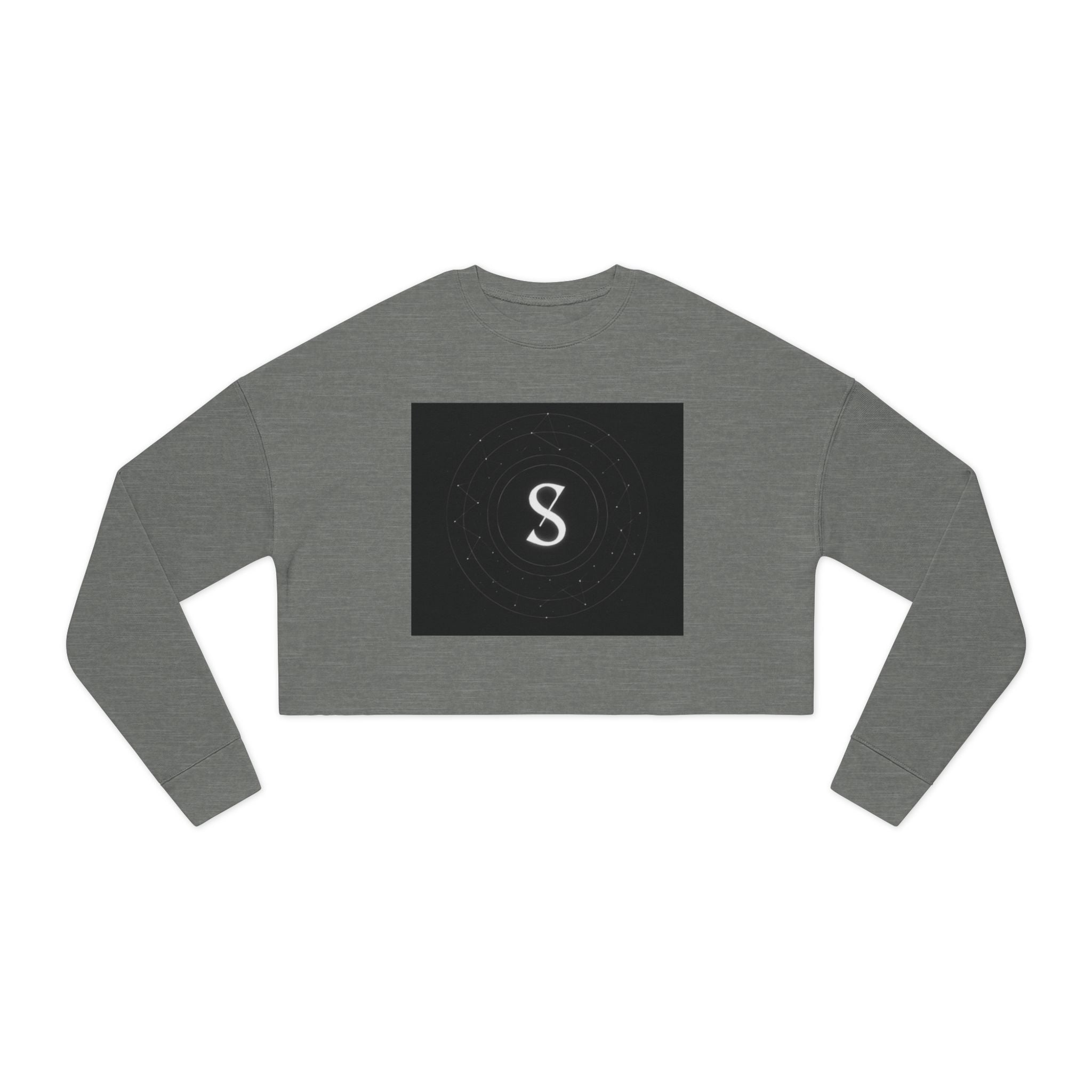 Cropped Sweatshirt — Minimal Monogram 'S' Graphic