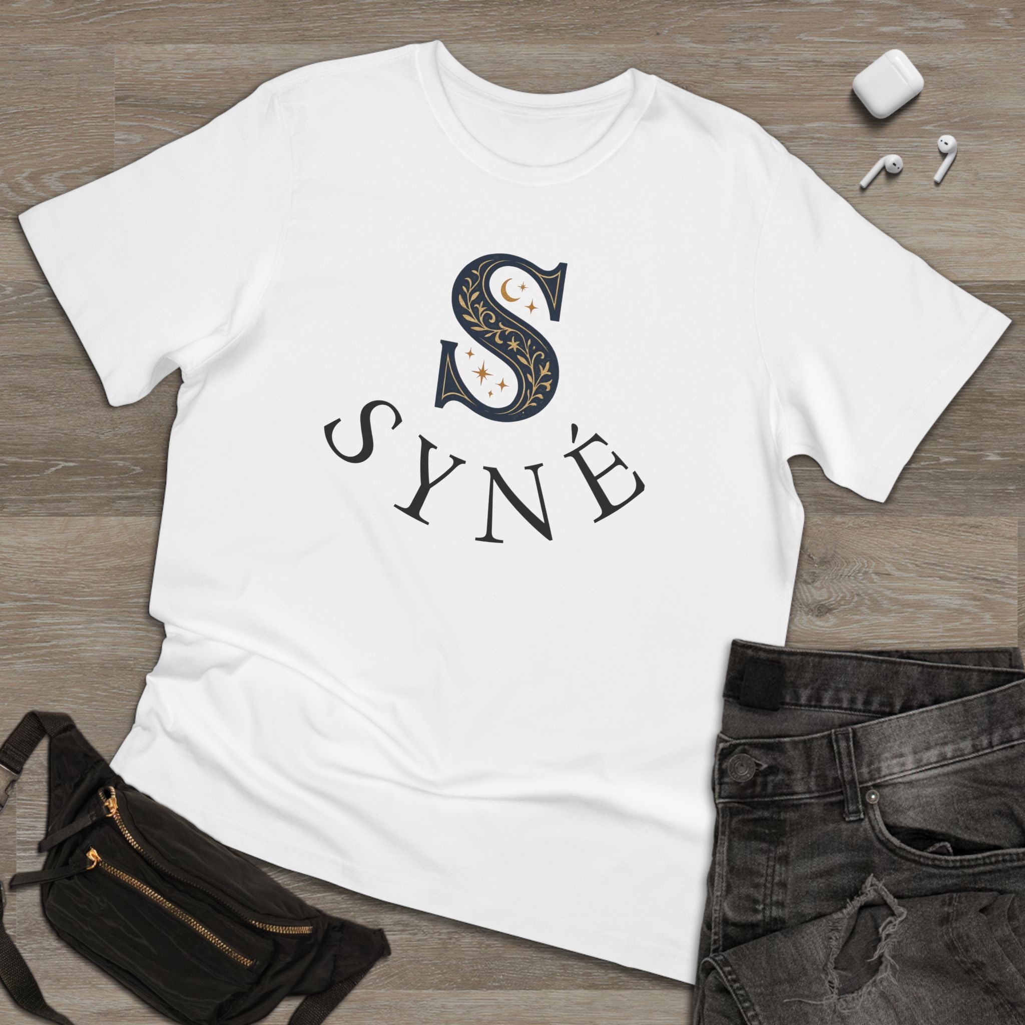 Syne Monogram T-Shirt — 'SYNE' Floral S Design, Balance Motion Purity Back Print