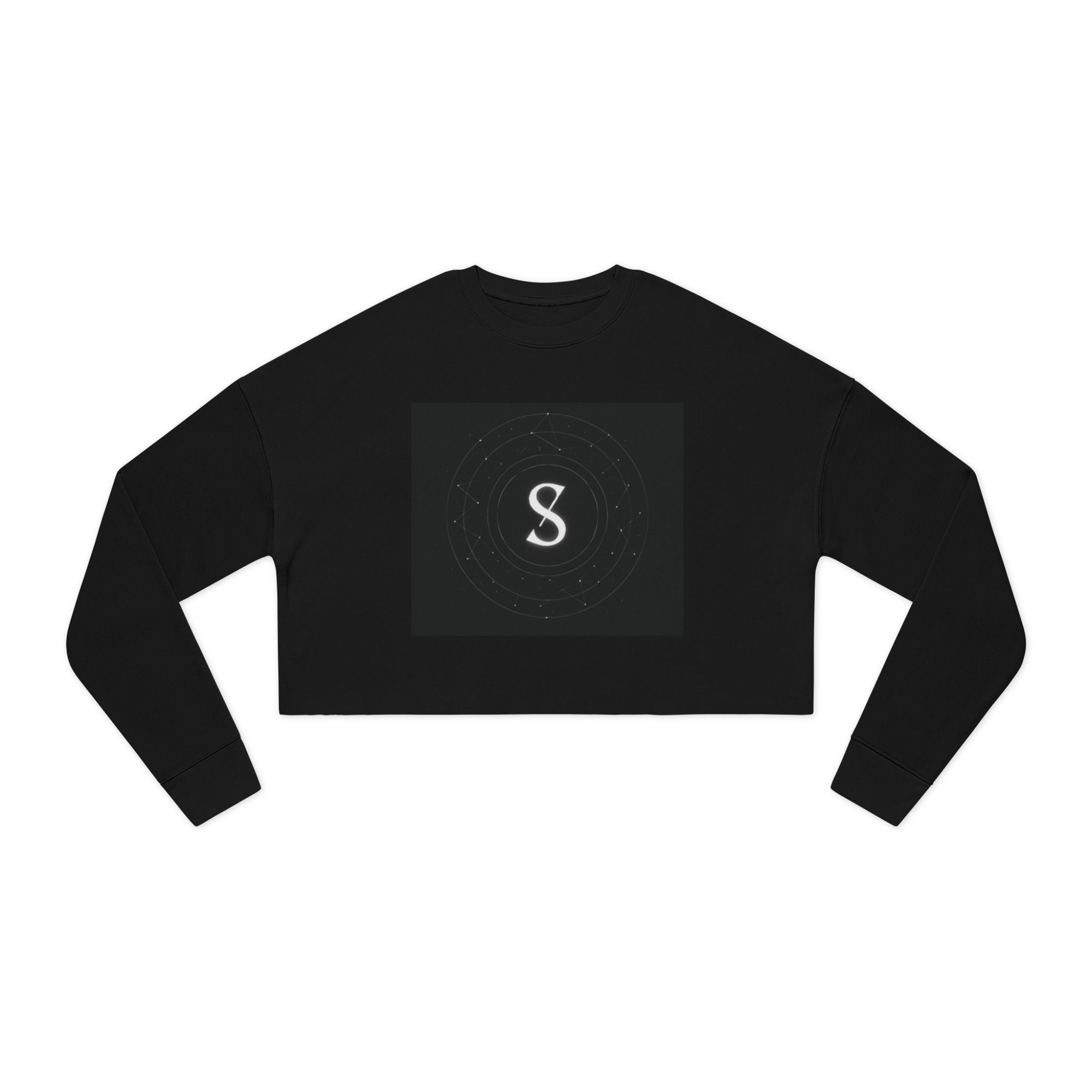 Cropped Sweatshirt — Minimal Monogram 'S' Graphic